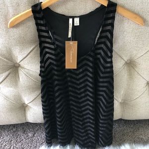 NWT Velvet and sheer flowy top